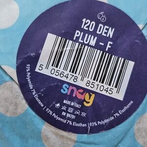 Snag 120 Den Plum Tights - NEW In Package Size F 16 - 26